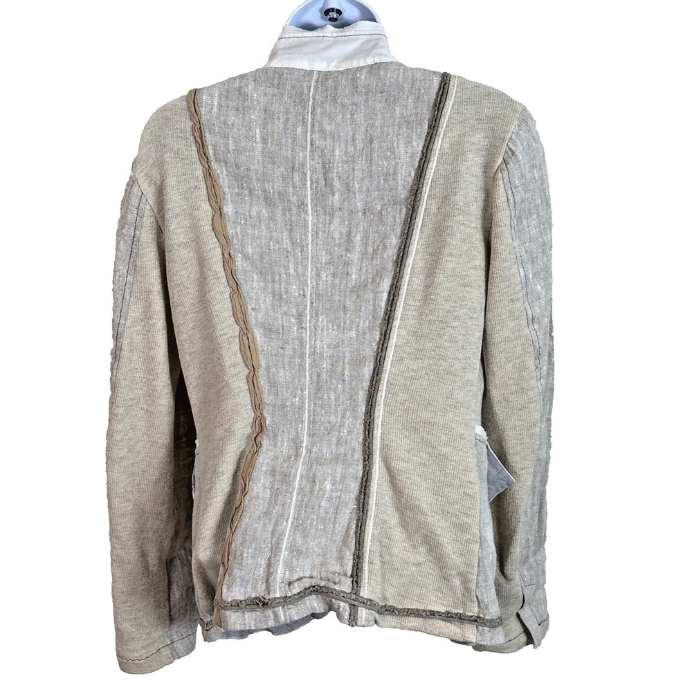 Elisa Cavaletti Daniela Dallavalle Jacket Sz XS Linen Cotton Stretch Art to Wear - Picture 10 of 16